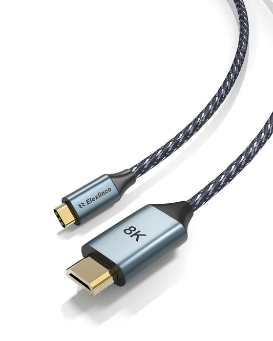 Elexlinco USB-C na HDMI kabel 8K UHD (2m, Thunderbolt 4/3 kompatibilen)