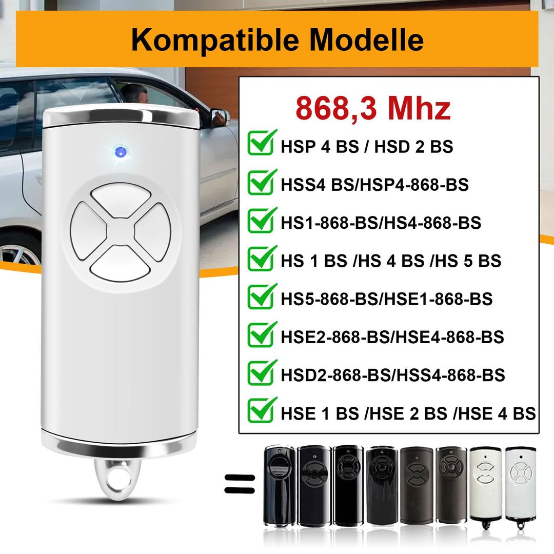 Daljinec za garažna vrata Hormann 868.3 BS MHz (2 kosa)