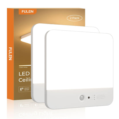 💡 2x FULEN brezžična LED stropna svetilka z daljincem in senzorjem gibanja – 6000 mAh