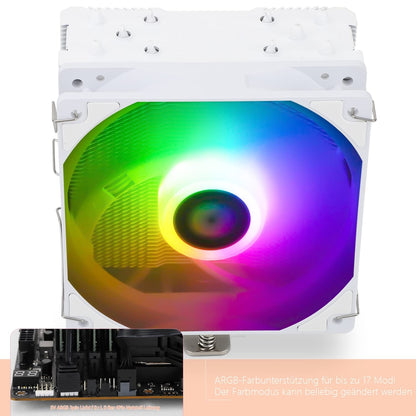 Thermalright Assassin King 120 SE WHITE ARGB – hladilnik za procesor (5 toplotnih cevi, RGB osvetlitev)