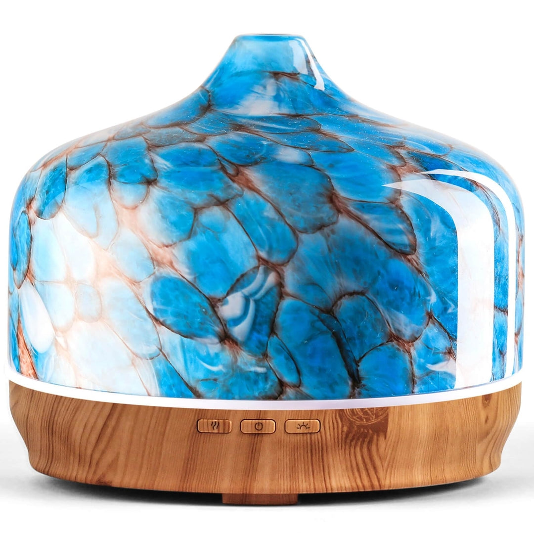 PORSEME aroma difuzor/vlažilec 500 ml – stekleni, ultrazvočni, LED osvetlitev