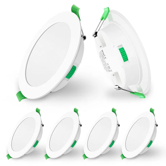 💡6x Alusso LED recessed light 10W (148mm) – white/black/nickel