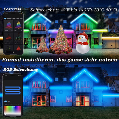 Kvaliteten LED trak 40m LICHASER RGB+IC – zunanji IP67, daljinec, Bluetooth app za telefon
