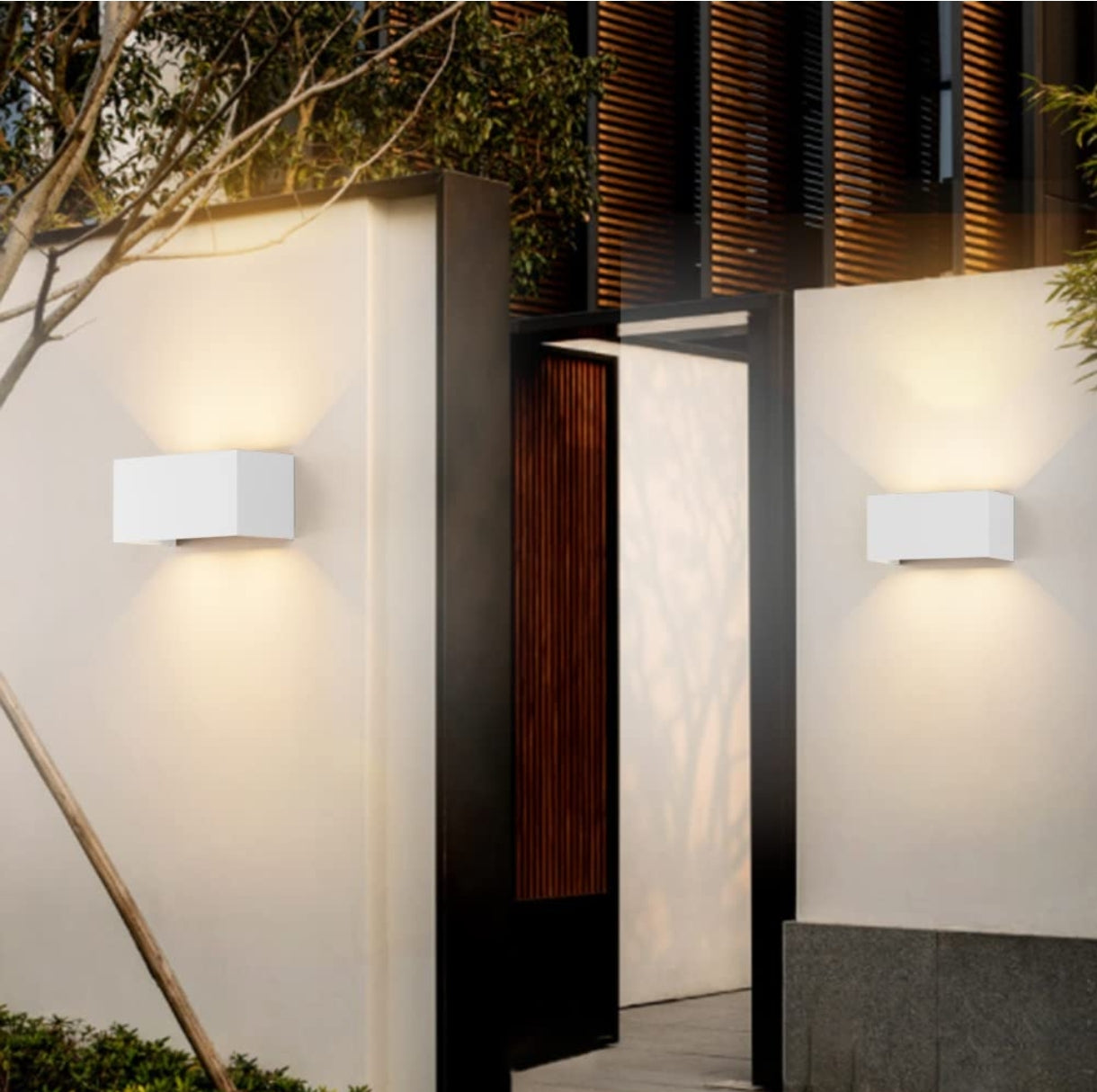 💡KLIGHTEN LED-Außenwandleuchte 24W - weiß, einstellbarer Abstrahlwinkel, IP65, 3000K, Aluminium