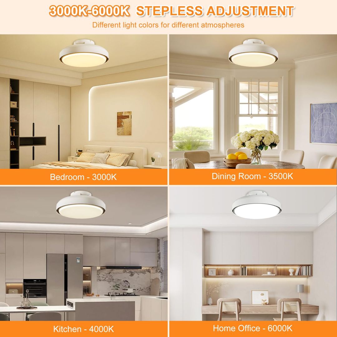 Stropni ventilator z lučjo, 74W, 3200lm - 45cm - naklikaj.si