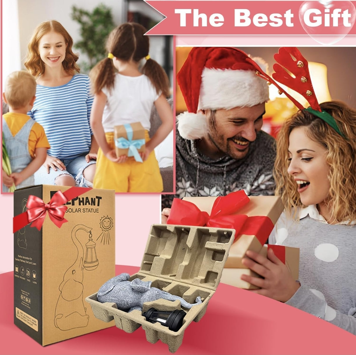 Solarna dekorativna svetilka slonček z LED laterno