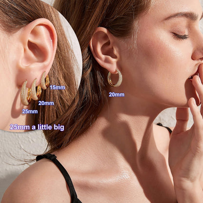 Srebrni uhani 925 Creole za ženske – 20mm - naklikaj.si