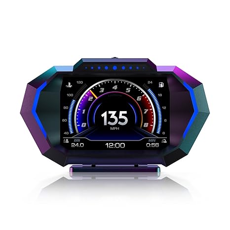 📟 Večfunkcijski LCD OBD+GPS merilnik P24 – napreden prikaz voznih podatkov