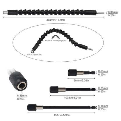 🔧 Screwdriver extension set – 5 pieces