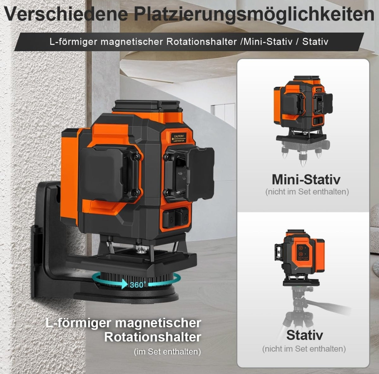 TAKAMINE PRO verzija, 4D gradbeni laser, 16 linij, 4×360°, Bluetooth+daljinec, 1 leto garancija