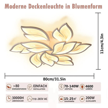 🌸 LED ceiling lamp in the shape of a flower 70W-140W - modern light with remote control and app