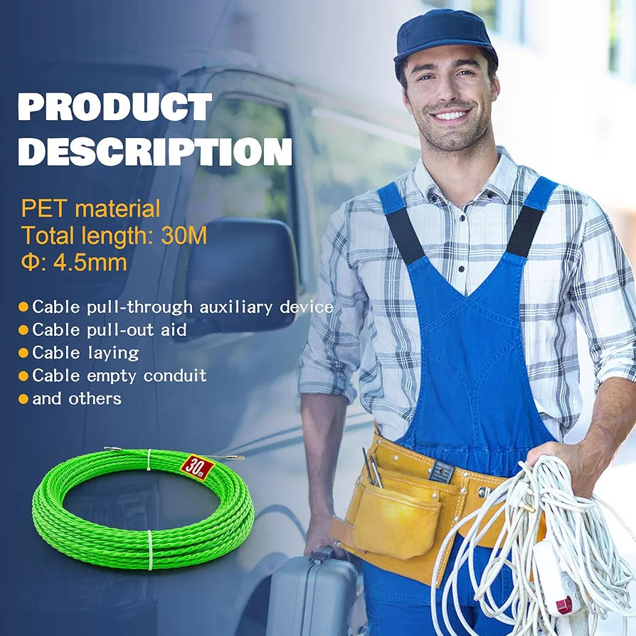 🔌 Cable puller 30 m – PET material