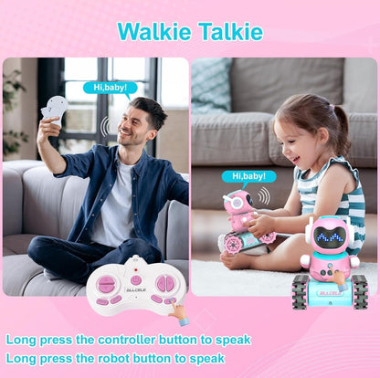 ALLCELE LED RC pametni robot za otroke (roza-modra)