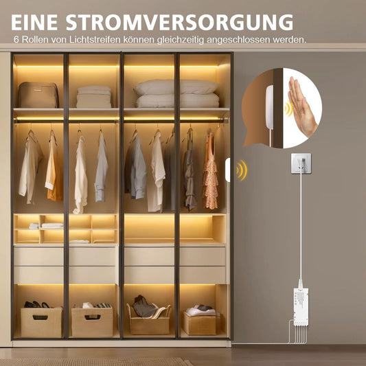 Komplet 6x2m COB LED trakov z stikalom na dotik