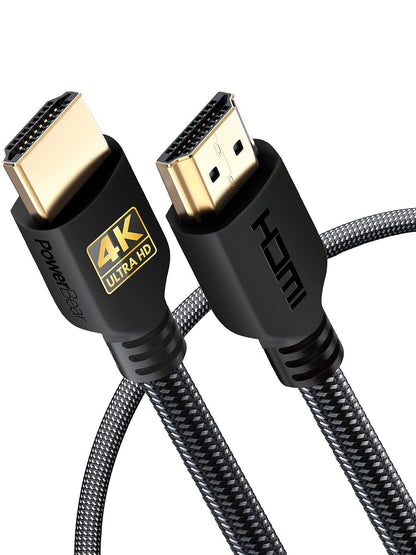 PowerBear 4K HDMI kabel High-Speed z zlatimi priključki - pleteni najlon (različne dolžine)