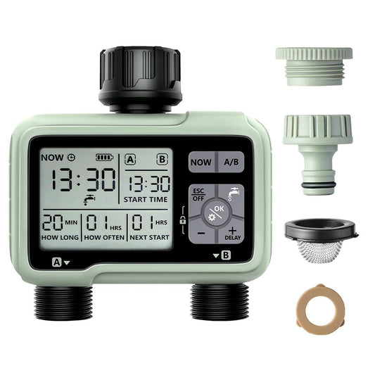 Programirljiv 2-potni časovnik za namakanje vrta – avtomatsko zalivanje
