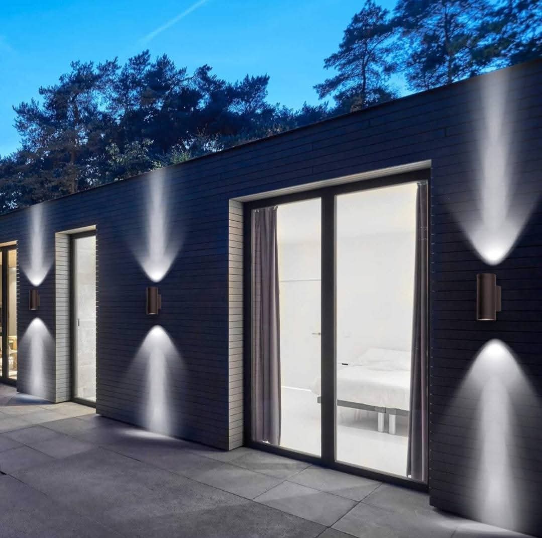 💡2x KLIGHTEN Außenwandleuchte – Bronze, IP65