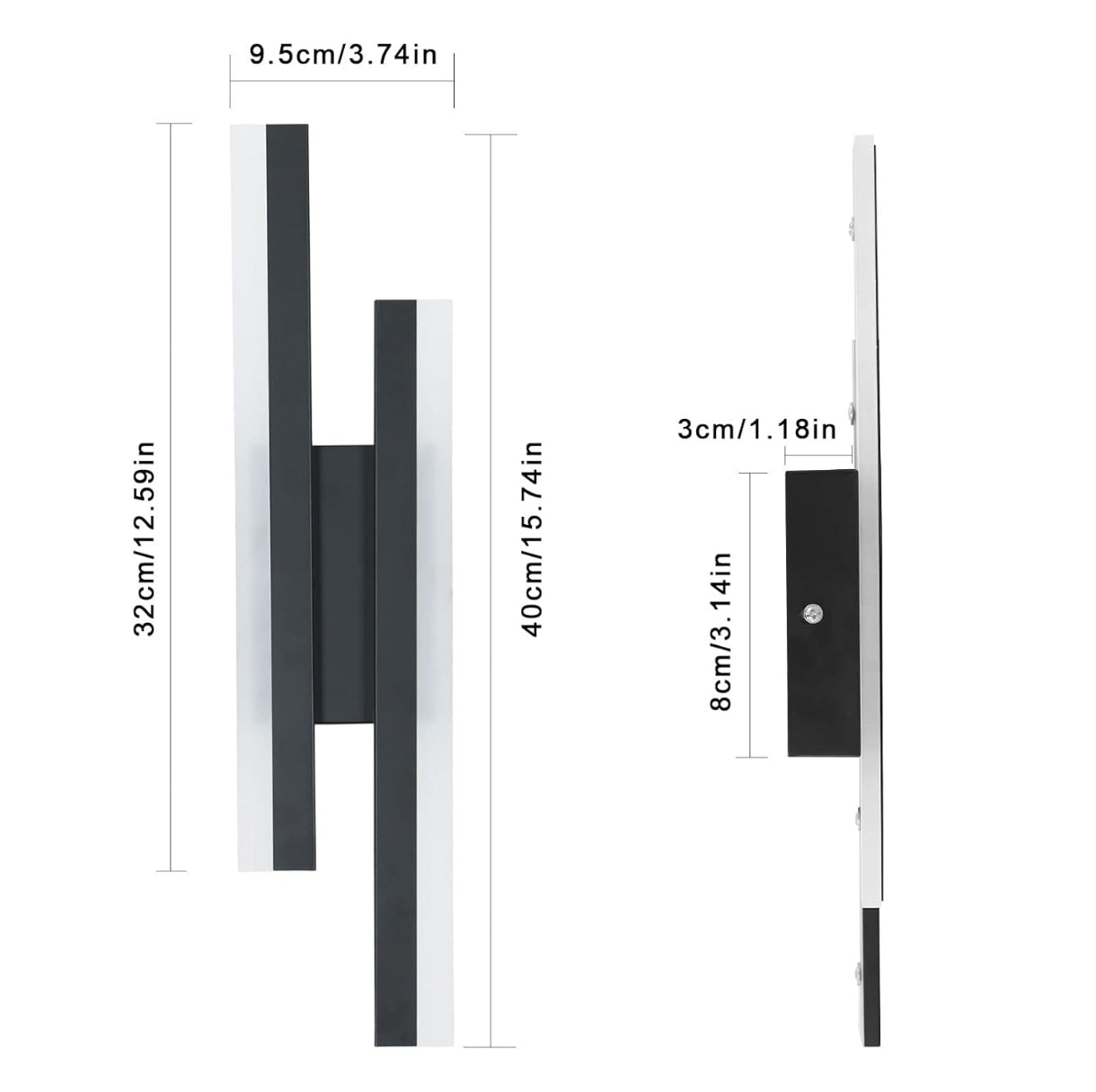 💡 Moderne LED-Wandleuchte 16W – 3000K-6500K
