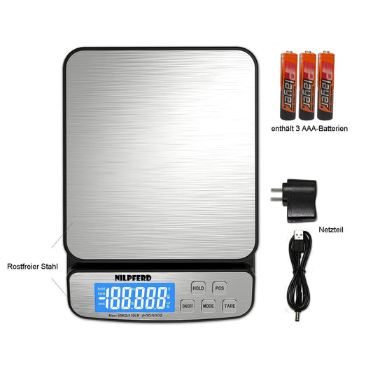 Digitalna paketna / poštna tehtnica do 50 kg – natančnost 1 g