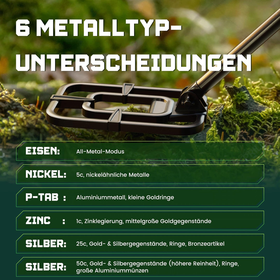 LOLARAN GT1000 profesionalni detektor kovin – vodoodporen, LCD zaslon (PRO Green)