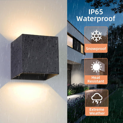 💡4x CHENBEN outdoor LED wall lamp 12W - adjustable beam angle, IP65, 3000K, aluminum