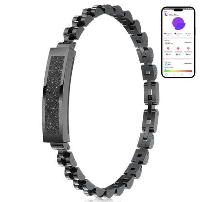 ⌚ LIGE pametna zapestnica za ženske (črna, srebrna)