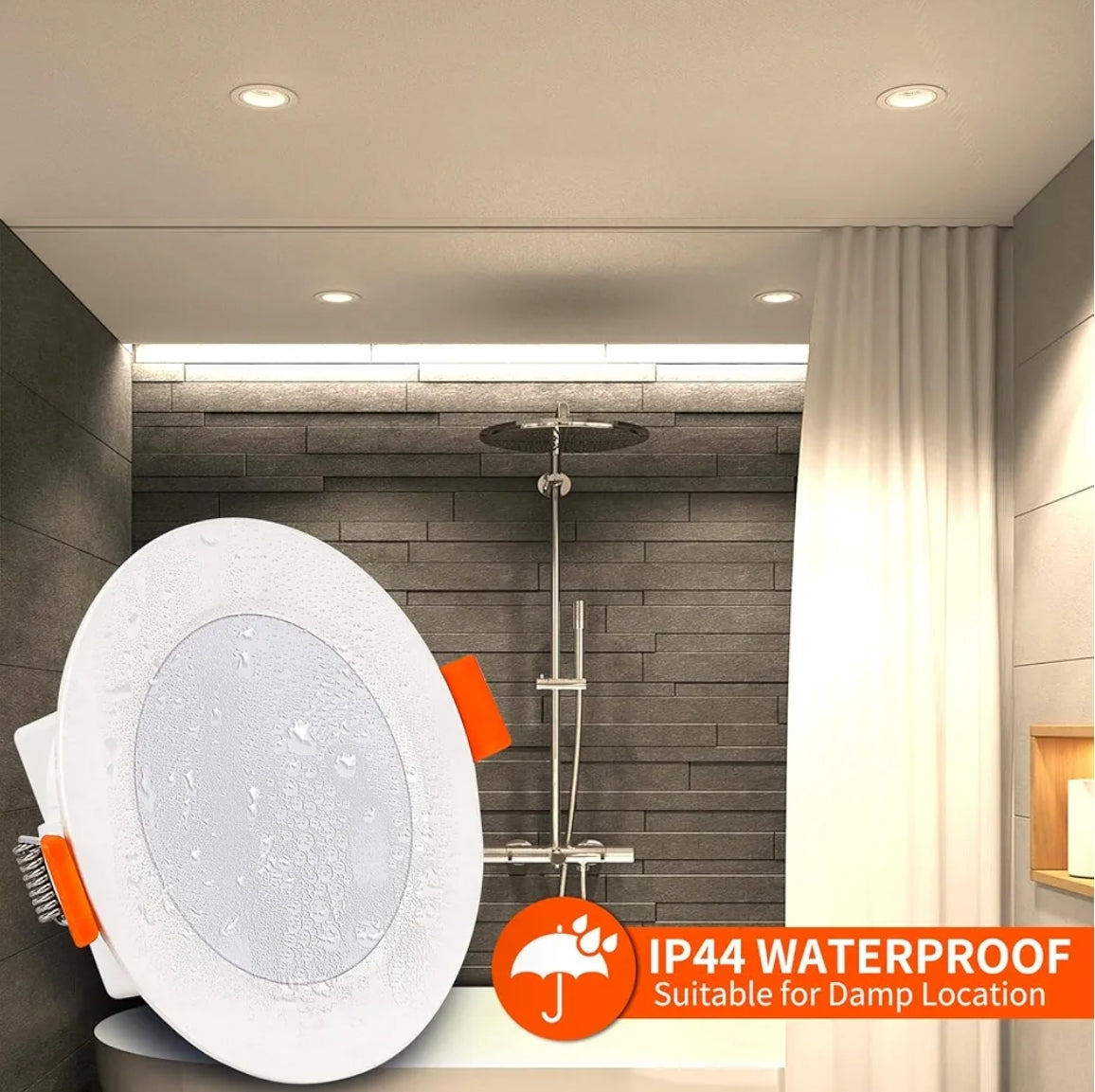 💡6x Dusktec CCT LED smart Bluetooth recessed light 10W (122mm) – white