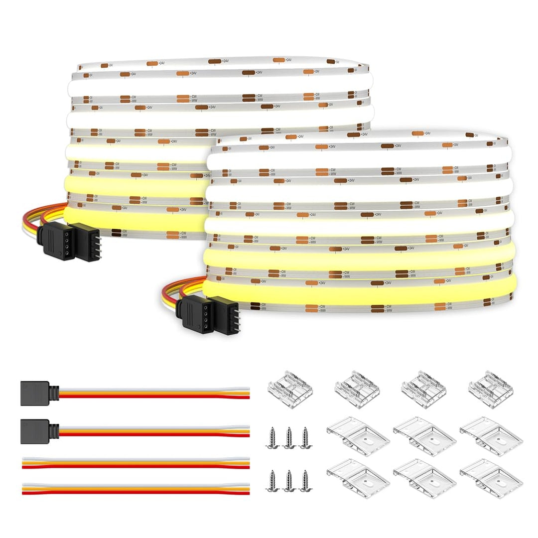 BTF-LIGHTING FCOB COB CCT LED trak – 2×5 m, 24 V, 640 LED/m,   (3000 K–6000 K)

✔ Lastnosti