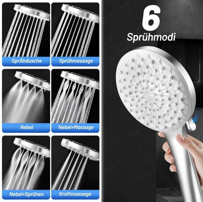 🚿 VEHHE shower head with 6 spray modes