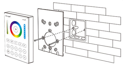 MiBOXER 8-Zone RGB+CCT zidni upravljalnik (2.4GHz RF)