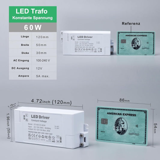 ⚡ REYLAX LED napajalnik 12V, 60W, IP20