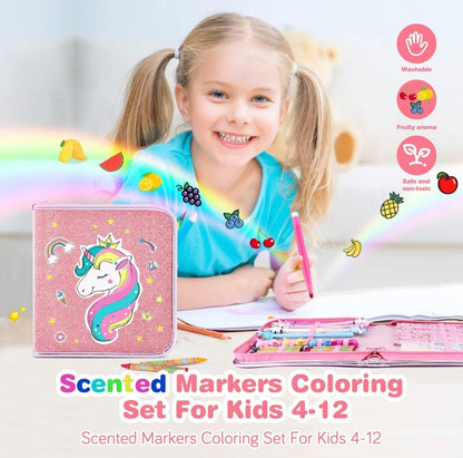 🦄53-piece creative set - unicorn with glitter