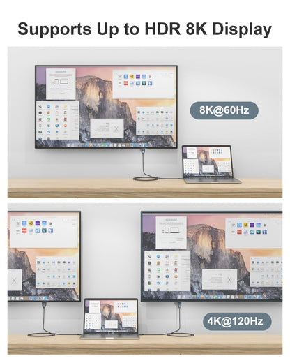 Elexlinco USB-C na HDMI kabel 8K UHD (2m, Thunderbolt 4/3 kompatibilen)