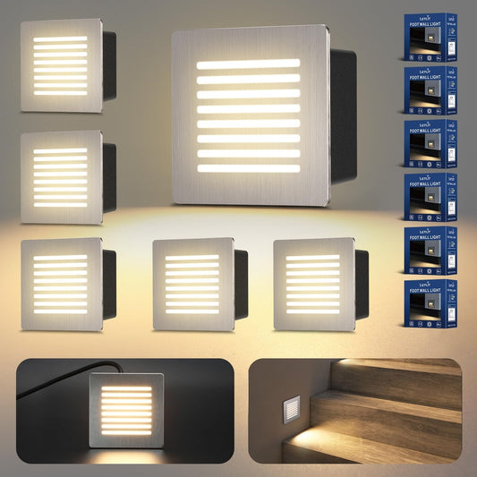 💡 LETLIT 2x vgradne LED stopniščne/stenske luči 3W, 3000K,  IP65