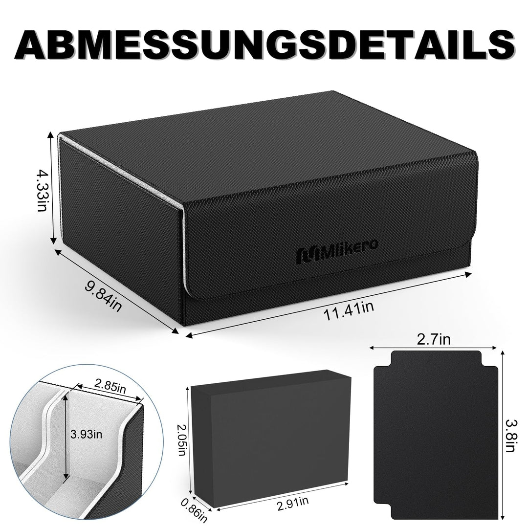 Mlikero Premium škatla za shranjevanje igralnih kart (za 1800+ kart)