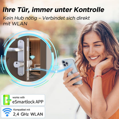 Pametna elektronska ključavnica s prstnim odtisom, PIN, Wi-Fi, Bluetooth, tipkovnico in RFID – 60–130 mm