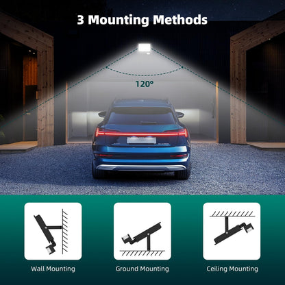 2x LED reflektor z senzorjem gibanja – 150 W, daljinec, IP66, hladno bela