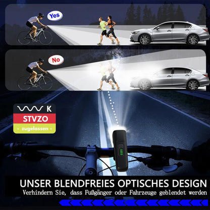 Komplet polnilnih LED kolesarskih luči, USB-C