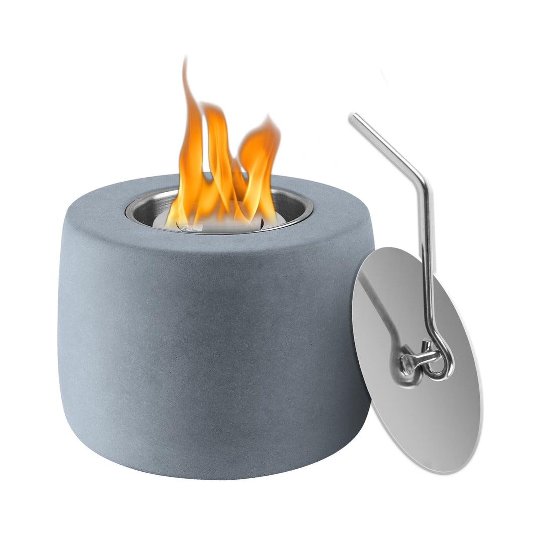Namizni bioetanolni kamin iz betona – prenosni, brez dima
