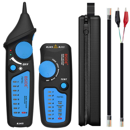 🔌 Tester in iskalec kablov BSIDE FWT81 – RJ45/RJ11, LAN, telefon, elektro kabli