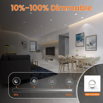 💡 6x Alusso LED recessed light 15W (175mm) – white