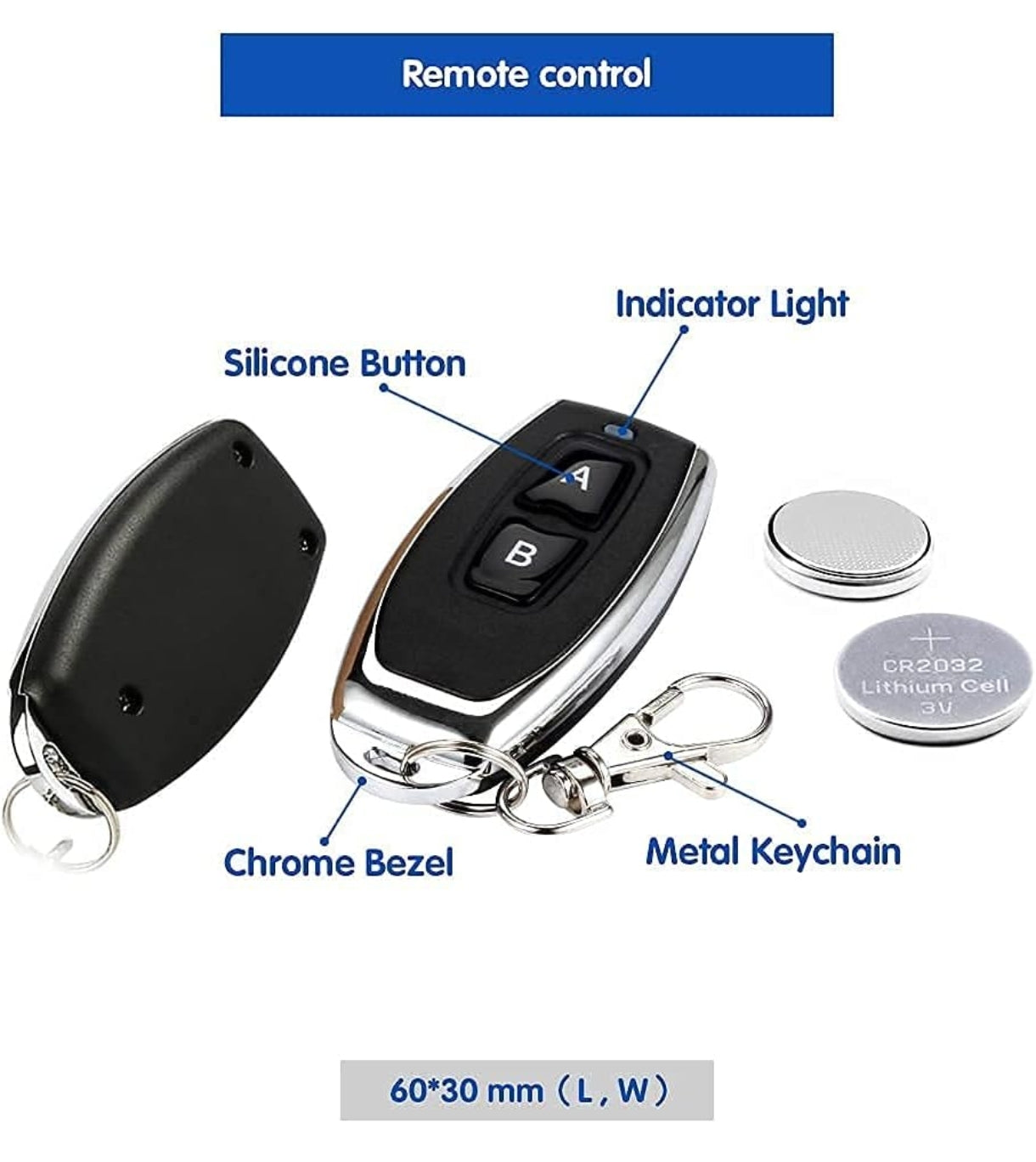 Univerzalni daljinec s sprejemnikom DieseRC 433 MHz - 2 kanala - naklikaj.si