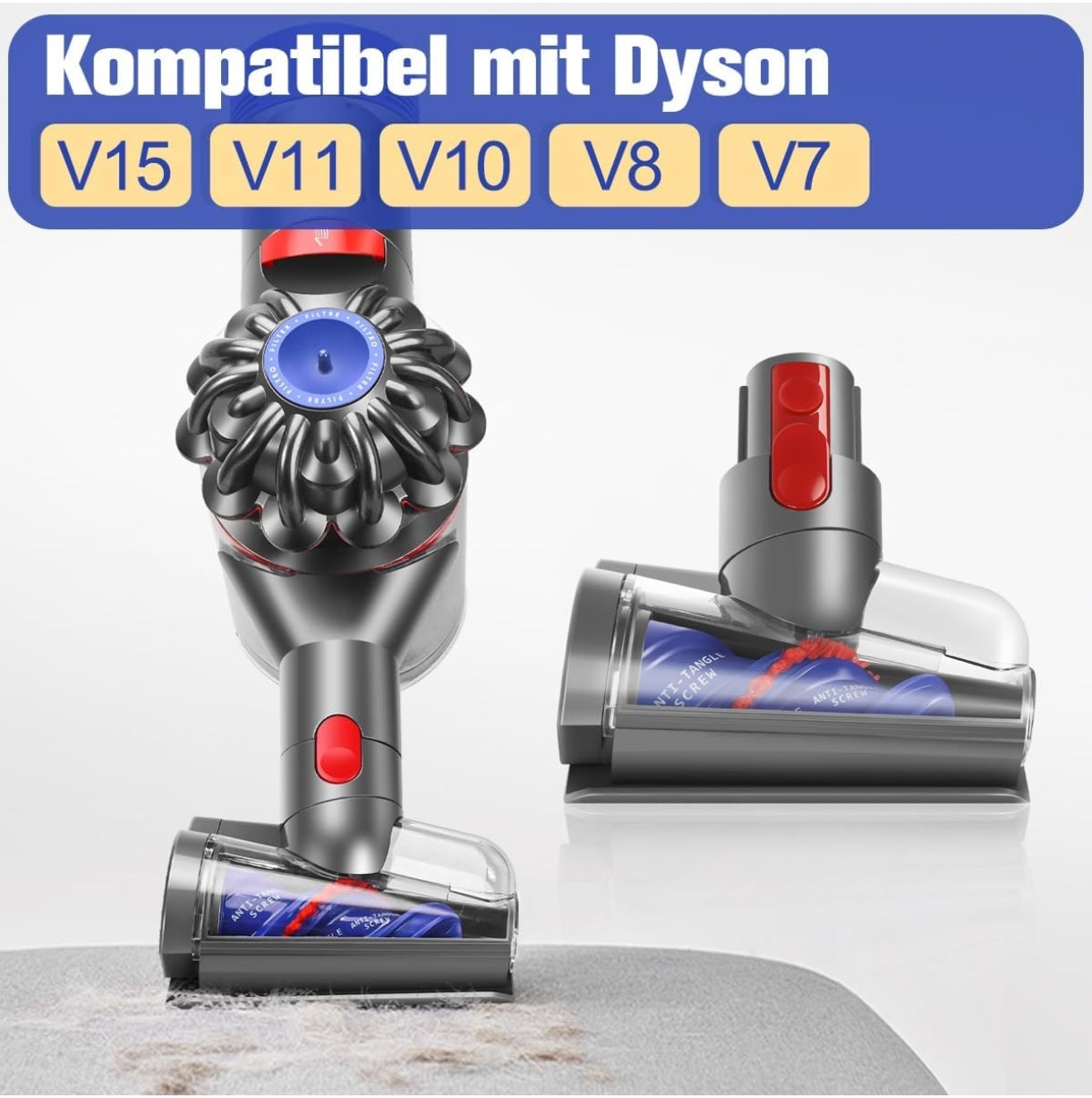 MoPei mini električna krtača za sesalnike Dyson V15 V11 V10 V8 V7