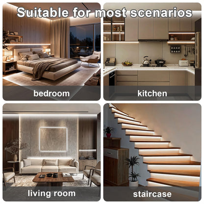 LED COB svetlobni trak 30 m – zatemnljiv, 6500K, z APP in daljincem