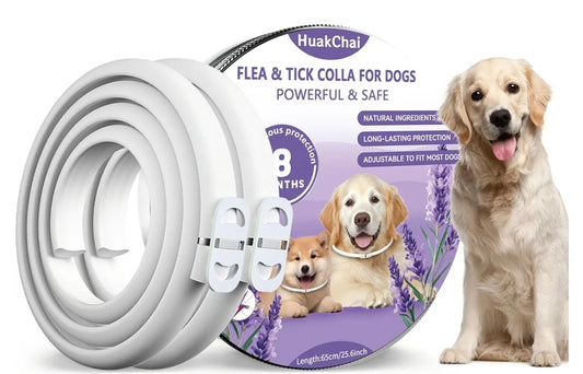 Komplet 2x HuakChai antiparazitna ovratnica za pse – 65 cm, zaščita do 8 mesecev