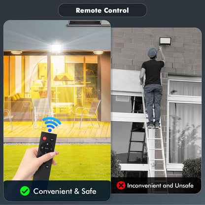 200W LED reflektor s senzorjem gibanja in daljincem, IP66, 6500K bela svetloba