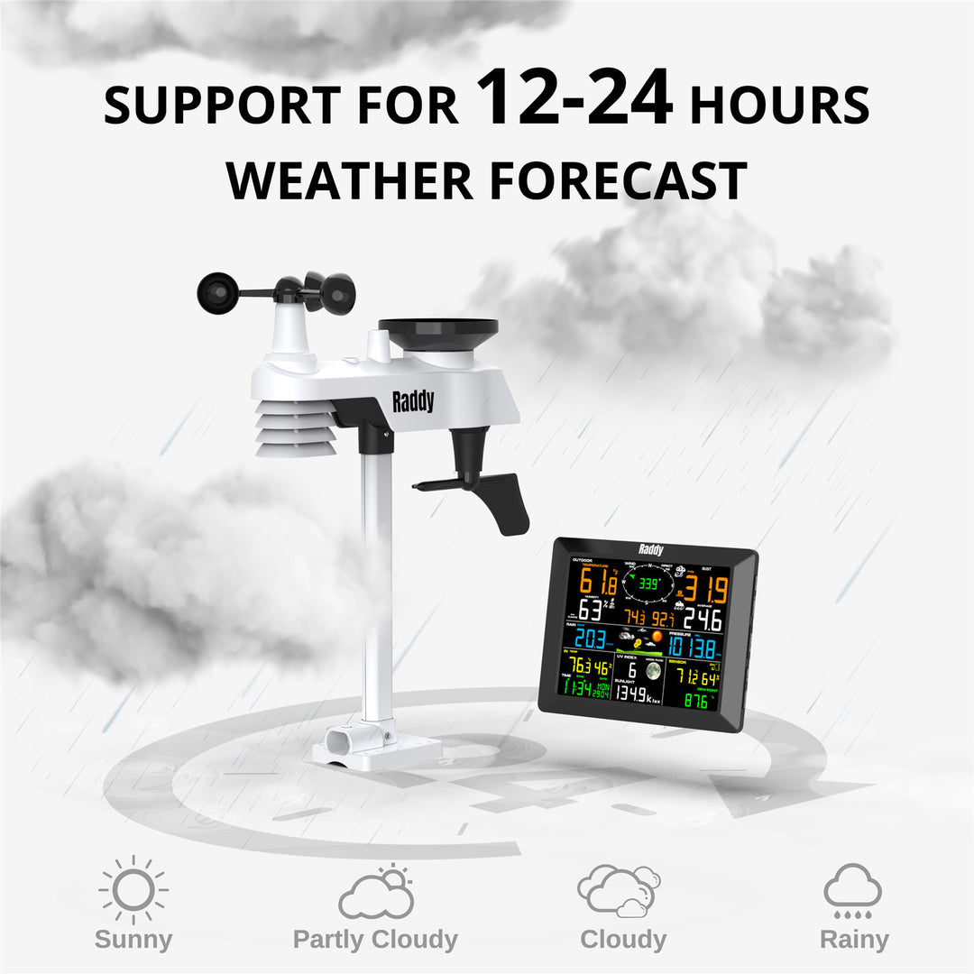 🌦 Raddy WF-100C Professionelle Wetterstation