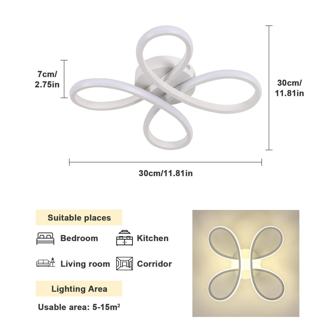 💡 SENQIU LED stropna luč 30W, 3375lm, 4500K, Ø30 cm
