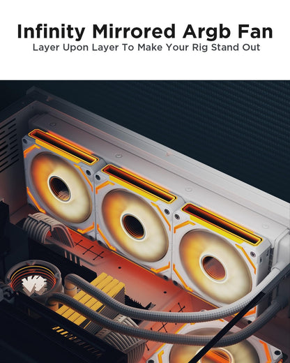 AsiaHorse COSMIQ RGB PC ventilator 120 mm – komplet 2 kosa (ARGB, PWM, bel)