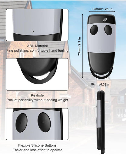 2x RUIZHI daljinec za garažna vrata CARDIN 433,92 MHz
